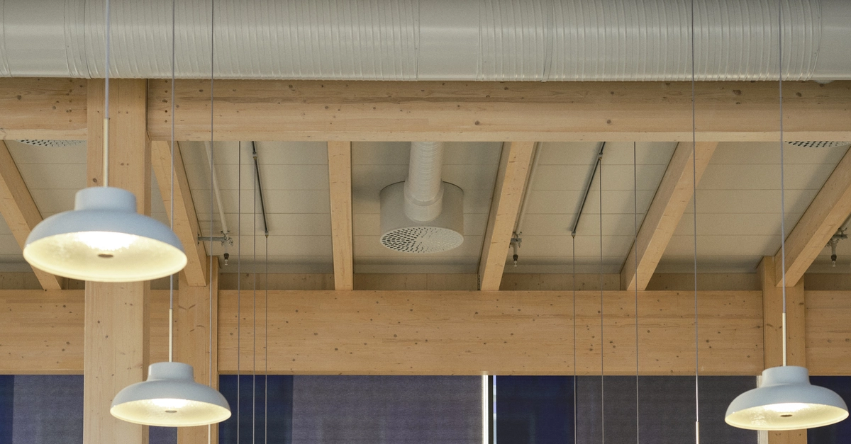 The wooden structure improves the indoor climate