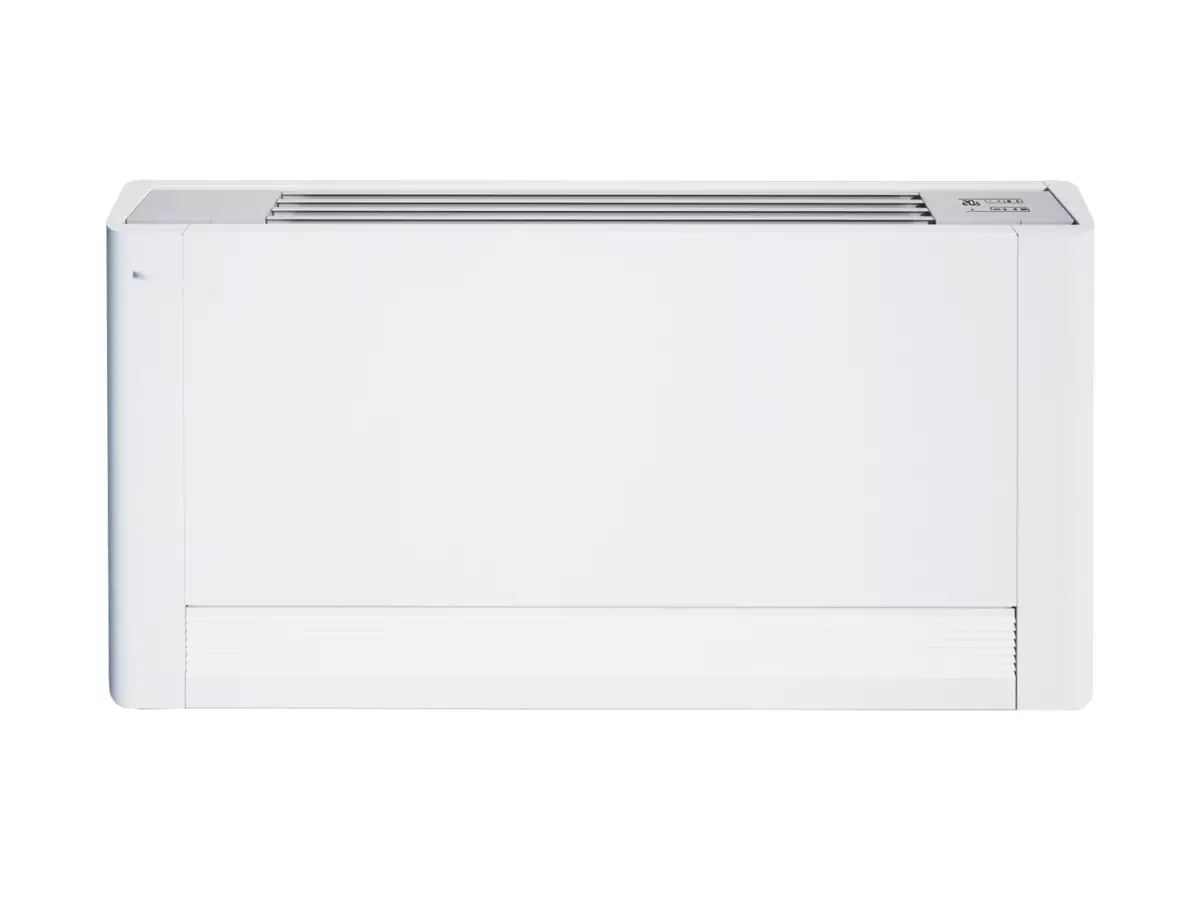 Lavtbyggende fan coil for tak eller vegg/gulvmontasje