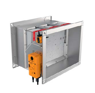 fire damper with single blade